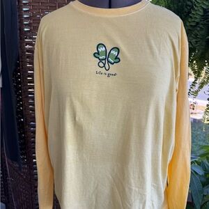 Life is Good Women's Mittens Long Sleeve Crusher T-Shirt.